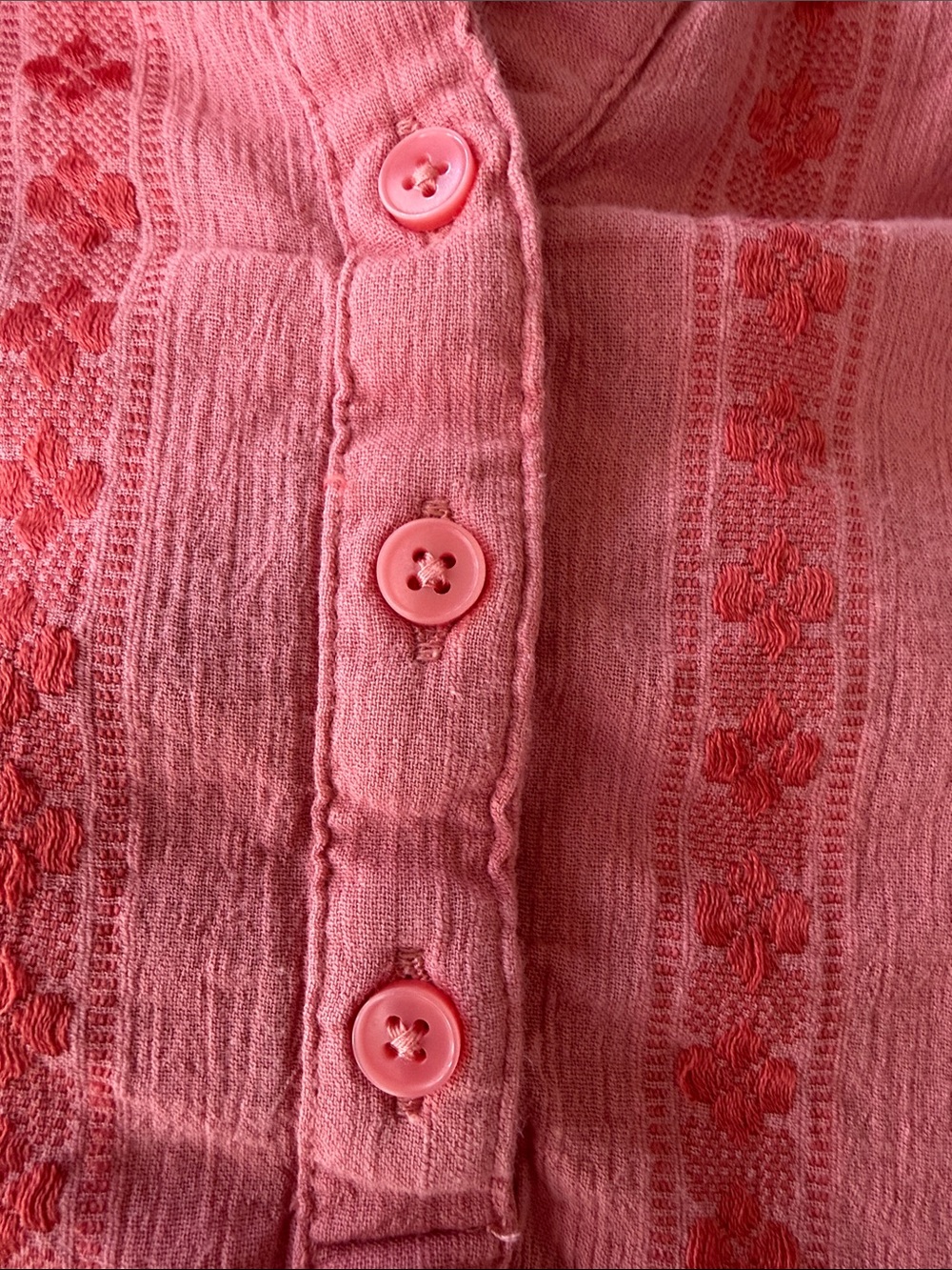 Style & Co. Coral Embroidered Peasant Top - Picture 9 of 11